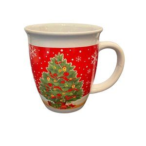 Royal Norfolk Christmas Tree Mug Coffee Cup Xmas Snowflakes Ornaments Holiday
